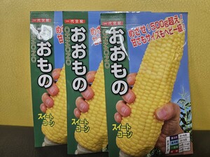 トウモロコシ種 おおもの　55粒×3袋　未開封有効期限切れ