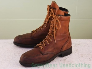 W724◆USA製【レッドウィング RED WING】ビンテージ ワークブーツ ワイズ細め 犬タグ 良い味 茶 ブラウン レディース 25～25.5cmくらい