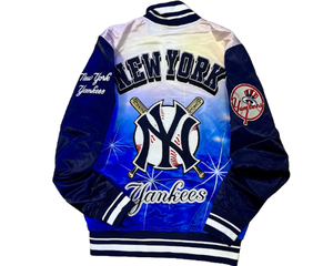 BJ45)PRO STANDARD New York Yankees サテンジャケット/M/ニューヨーク・ヤンキース/USサイズ