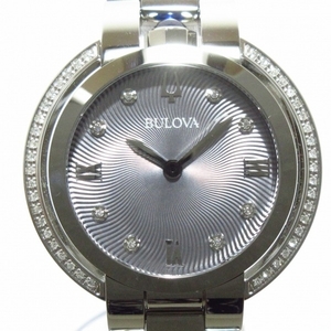 Bulova(ブローバ) 腕時計■美品 ルビアコレクション 96R219 レディース ダイヤベゼル グレー