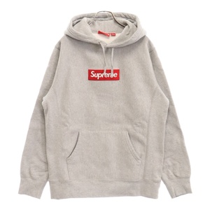 SUPREME シュプリーム 16AW Box Logo Hooded Sweatshirt ボックスロゴ プルオーバーパーカー グレー