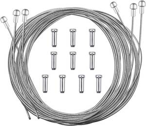 自転車 ブレーキ用インナーケーブル , CTRICALVER 6個ブレーキケーブル ,ブレキーライン シルバー ステンレス製 耐久