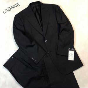 ★新品★未使用【大処分セール】LAORNE/2ッ釦シングルフォーマルスーツ/漆黒/センターベンツアジャスター付き/裏地メッシュ仕様/サイズA3