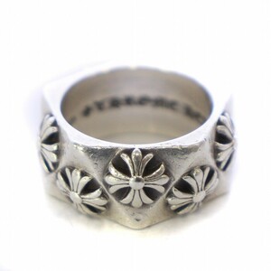 クロムハーツ CHROME HEARTS Pentagon Ring ペンタゴンリング CHプラス クロス 925シルバー SILVER 指輪 約20号 1.1cm