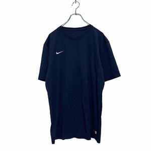 NIKE 半袖 プリントTシャツ L ネイビー ナイキ クルーネック 刺繍ロゴ バックプリント ナンバリング 6 古着卸 アメリカ仕入 a604-6787