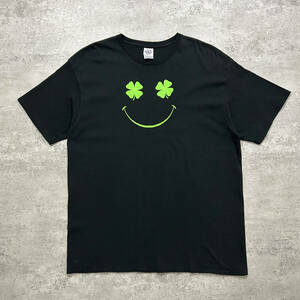 00s 10s スマイリー　スマイル　四葉のクローバー　Tシャツ　サイズ　XL