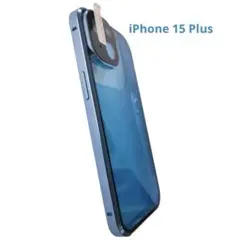 iPhone 15 Plus  アルミ バンパー カバー　ライトブルー