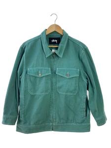 STUSSY◆19FA Overdyed Garage/ガレージジャケット/Gジャン/M/コットン/GRN