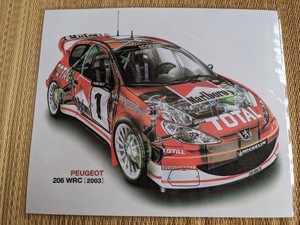 MMカラー透視イラスト　プジョー206WRC（2003）