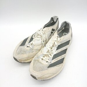 ◇ Θ adidas アディダス メッシュ素材 スニーカー サイズ27 グレー系　アイボリー メンズ E