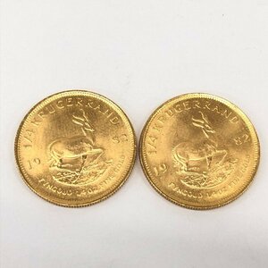 K22　南アフリカ共国　クルーガーランド金貨　1/4oz　1982　2枚まとめ　総重量17.0g【CFAH9033】