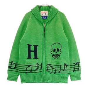 HYSTERIC GLAMOUR ヒステリックグラマー ×Granted カウチン ニット ジャケット グラマー グリーン系 M [240101368203] メンズ