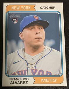 ★MLB 2023 TOPPS HERITAGE HIGH NUMBER #OB-FA FRANCISCO ALVAREZ［NEW YORK METS］「1974 BOXLOADER」大判カード ルーキー「RC」★