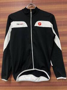 HX686 カステリ Castelli 裏起毛 長袖 サイクルジャージ 黒白 M