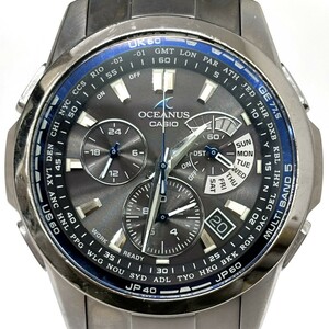 美品 CASIO カシオ OCEANUS オシアナス 腕時計 OCW-M700TDJ-1A 電波ソーラー タフソーラー チタン マルチバンド5 カレンダー 動作確認済み