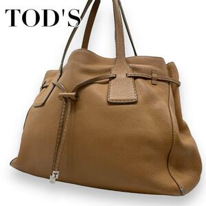 TOD’S トッズ t1 キャメル レザー ハンドバッグ トートバッグ　ブラウン