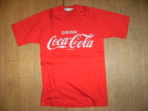 未使用★廃番★非売品★昭和レトロ★日本製★80年代★当時物 DRINK Coca-Cola ドリンク コカコーラ Tシャツ★ジュース 炭酸飲料 コーク