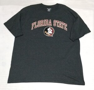 ☆Champion.com サイズ2XLジャパン3XL半袖TシャツFLORIDA STATEスポーツAUTHENTICフアッションラバー プリント ウェア ティー チャンピオン