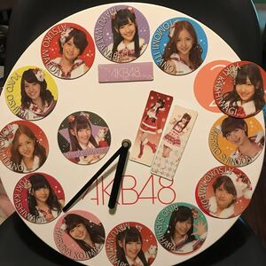 AKB48の掛け時計、マグネットタイプカード、セット