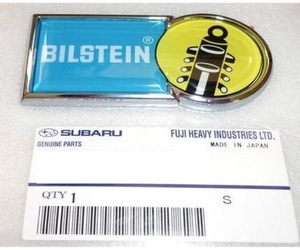 スバル 純正 ビルシュタイン エンブレム SUBARU Bilstein Shock Dumper Trunk Badge Logo Sticker 未使用 Genuine JDM OEM メーカー純正品