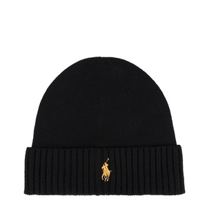 送料無料☆新品☆ゴールド☆Polo Ralph lauren Cap ポロラルフローレン ニット帽 ビーニー