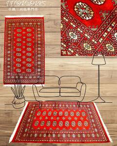 Sale パキスタン手織り絨毯 size:188cm×124cm　リビングラグ ペルシャ絨毯