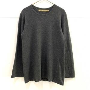 ☆80s COMME des GARCONS コムデギャルソン GT-050540 カシミヤ混 長袖 ニットセーター ダークグレー【レターパックプラス郵送可】H