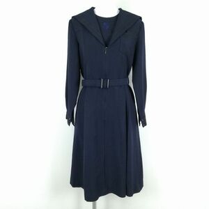 1円 ワンピース 上着 冬物 黒1本線 女子 学生服 中学 高校 紺 制服 中古 ランクC NA1896