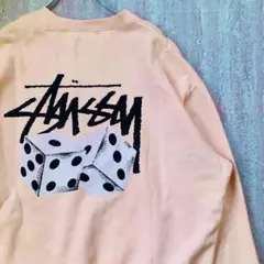 海外限定 ステューシー Stussy トレーナー ピンク XL ダイス dice