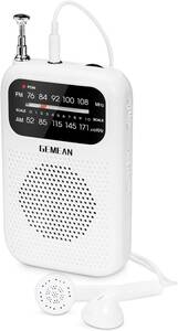 超小型 ラジオ 電池式 携帯 ワイド FM AM ラジオ ステレオイヤホンジャック 名刺サイズ 薄型 軽量 イヤホン付属 