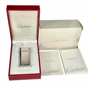 ■ 1円 ～ 正規 美品 着火◎■ カルティエ Cartier ■ スティールフィニッシュ ガスライター ■ CA120116 ローラー式 シルバー 高級 喫煙具