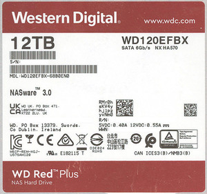 Western Digital製HDD WD120EFBX 12TB SATA600 7200 [管理:1000017777]