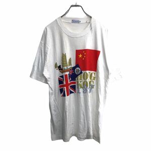 FEIPENG 半袖 プリントTシャツ XXLサイズ ホワイト 古着卸 アメリカ仕入 t2206-3928