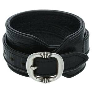 クロムハーツ Chrome Hearts RR TINY BUCKLE/ロックンロール サイズ:1 レザーブレスレット 中古 SJ02