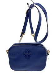 TORY BURCH ショルダーバッグ レザー ブルー 無地 10005586