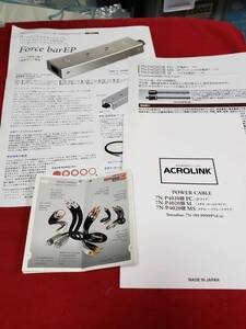 ACROLINK POWERCABLE の取扱説明書のみでケーブルなどはありません　FORCE BarEP 電源タップのカタログのみです　タップなど無　M3879　