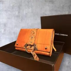 【美品】 ドルチェアンドガッバーナ DOLCE&GABBANA 折り財布