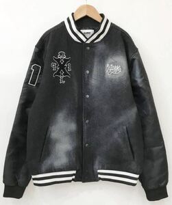 【美品】エクストララージ スタジアムジャケット スタジャン ディーコンバーシティジャケット Xlarge deacon varsity jacket ブラック 黒 L