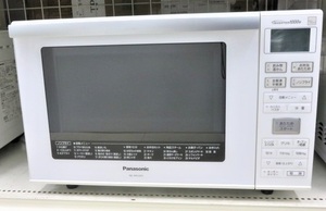 【中古品】 パナソニック Panasonic オーブンレンジ 23L 50/60Hz共用 NE-MS23E5-KW 2018年製 ○YR-15785○