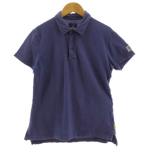 アルマーニ ジーンズ ARMANI JEANS ポロシャツ 半袖 ロゴ コットン パープル系 紫系 USA XS Sサイズ相当 メンズ
