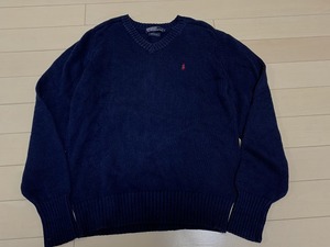 Polo Ralph Lauren ポロラルフローレン ニット セーター ネイビー Lサイズ