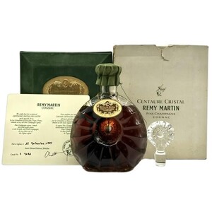 仙10【訳あり/1円】REMY MARTIN セントークリスタル バカラボトル ブランデー 700ml 替栓 箱付き レミーマルタン ※漏れあり ジャンク品