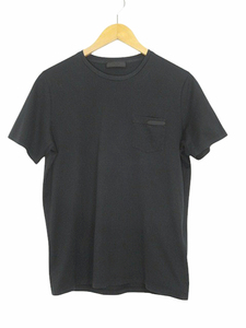 プラダ PRADA Tシャツ ポケット ロゴ 半袖 ブラック size S