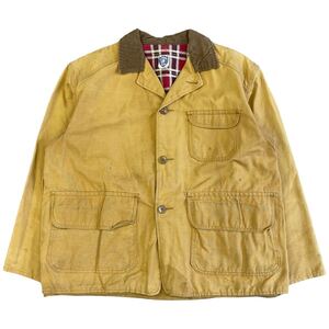 50s WAR EAGLE BRAND ハンティングジャケット ベージュ カバーオール ジャケット ダック地 ワーク 襟コーデュロイ 60s 70s ヴィンテージ