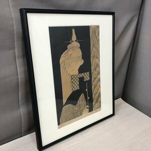 O503】関野凖一郎　木版画 絵画 額装 作 額 絵 インテリア レア　美術品