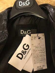 希少新品タグ付最高級正規品ドルチェ＆ガッバーナDOLCE&GABBANAトレンチコート黒ブラックDGドルガバ本革リアルレザーD&Gアウター毛皮4042に