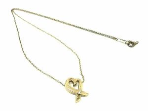 1円 TIFFANY＆Co ティファニー ラビングハート SV925×ダイヤモンド ネックレス ペンダント アクセサリー レディース シルバー系 FC5509