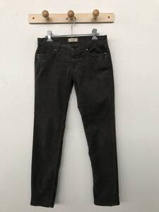 YANUK 57123024/GRY/ ヤヌーク コーデュロイ カラースキニー テーパードストレッチパンツ レディース 美品 size 26