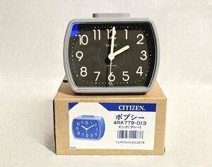 【未使用】CITIZEN シチズン 置き時計 4RA779 ポプシー 小型時計 目覚まし時計 昭和レトロ アナログ ピンク