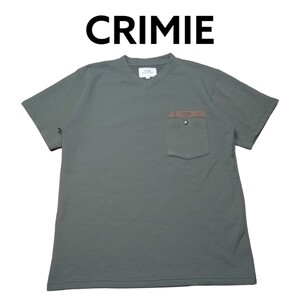 CRIMIE　メタルボタン　胸ポケット　VネックTシャツ　クライミー